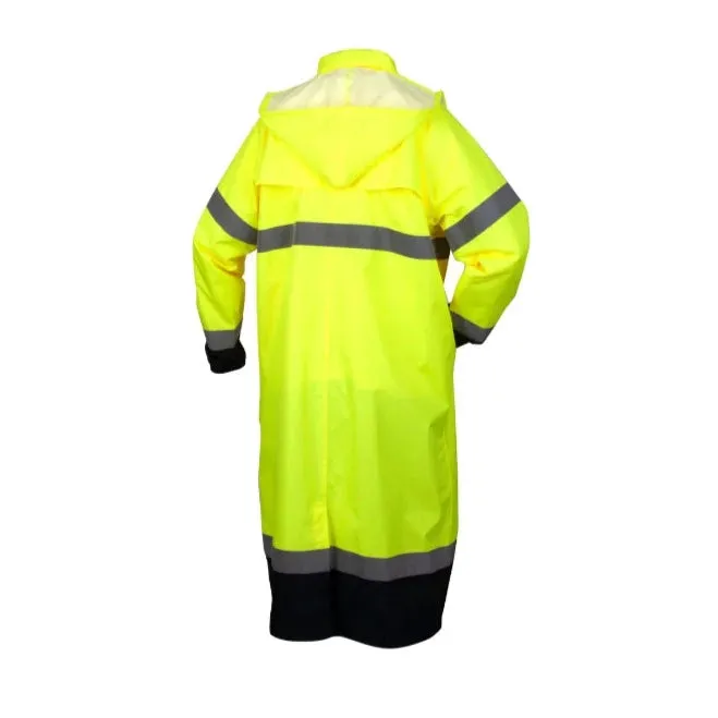 Pyramex® Hi-Vis Breathable Raincoat With Drawstring Hood - Class - 3 - RRWC3110