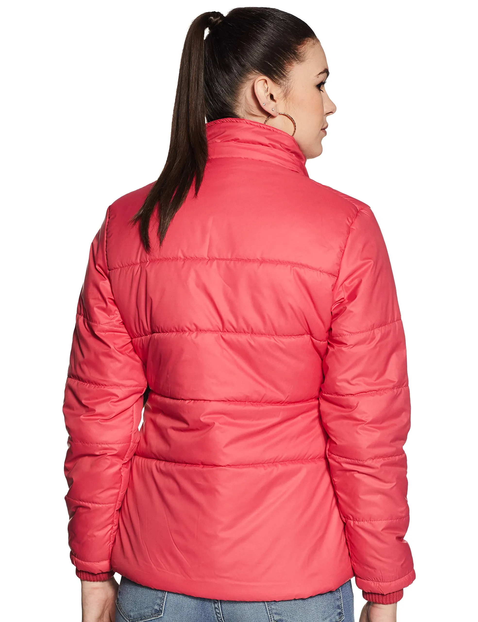 Qube By Fort Collins Women's Parka Coat Jacket Pink Fuchsia L