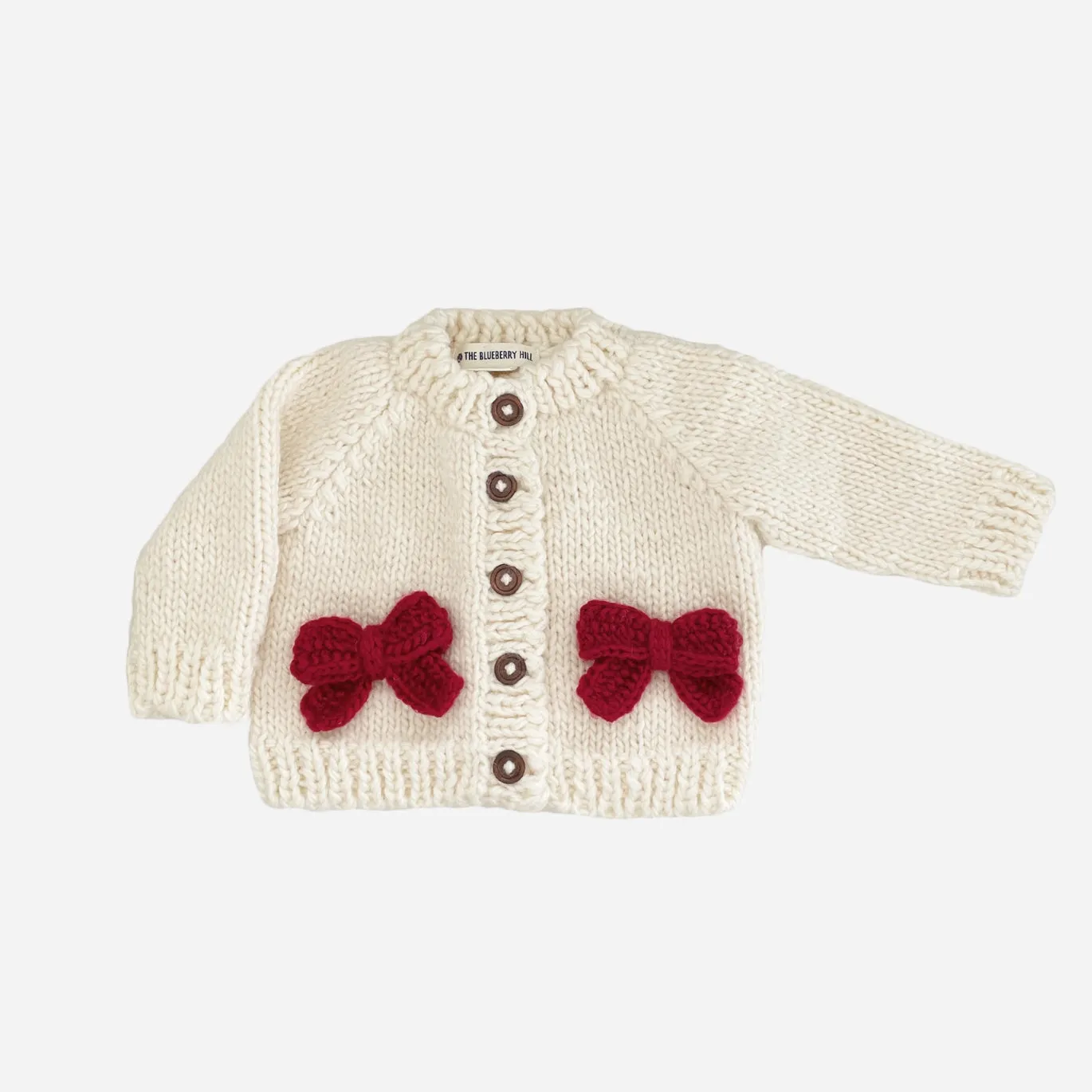 Red Bow Knit Cardigan