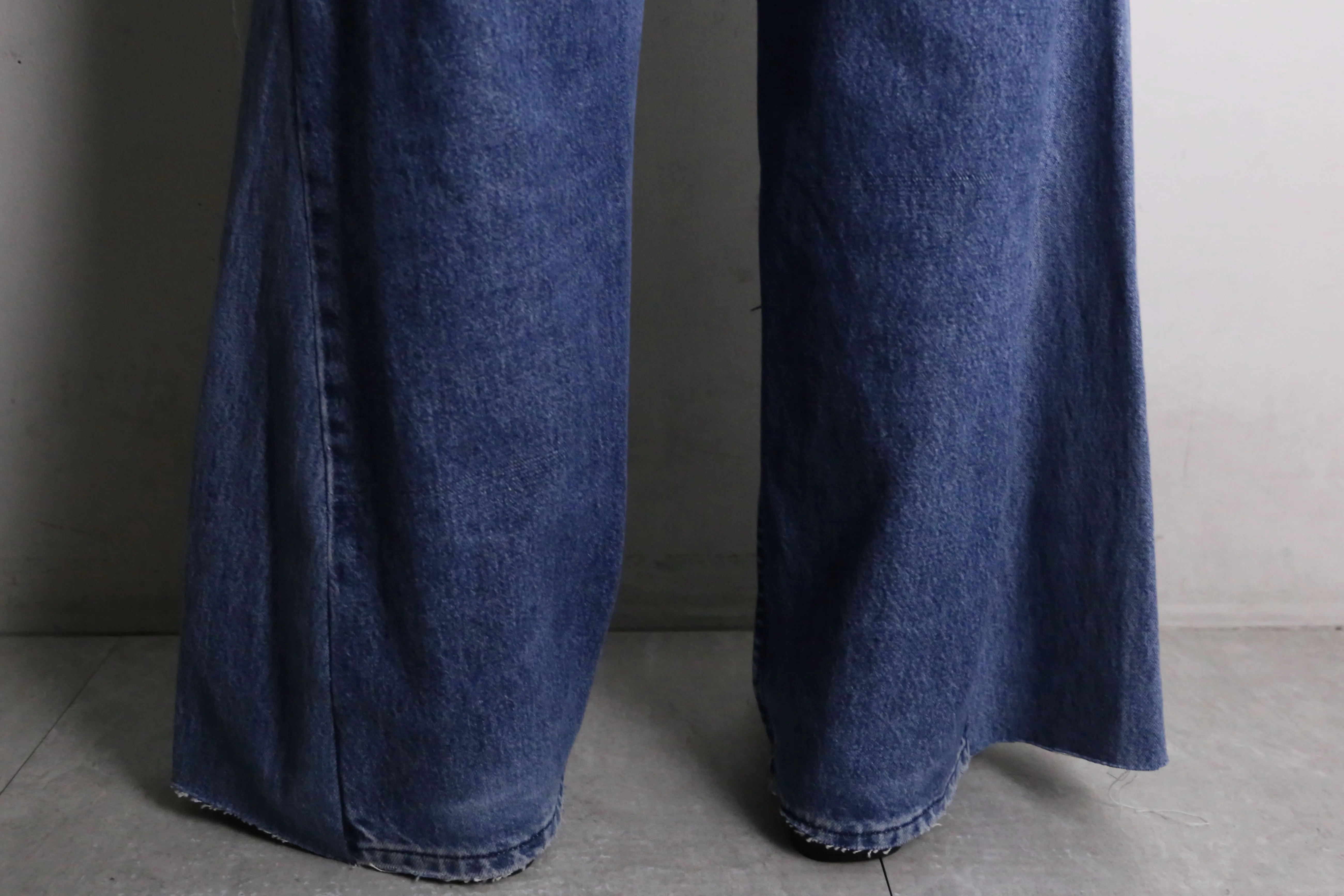 remake “再構築” docking flare denim pants