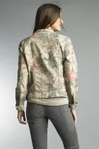 Reversible Khaki and Muted Pink Floral Pattern Jacket