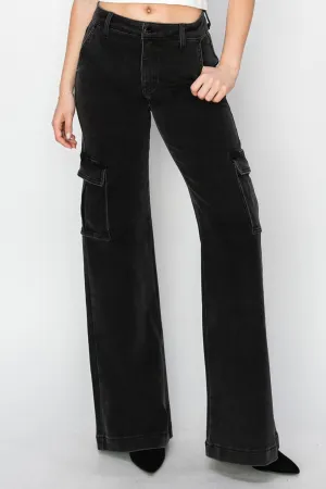 Risen High Rise Wide Leg Cargo Jeans