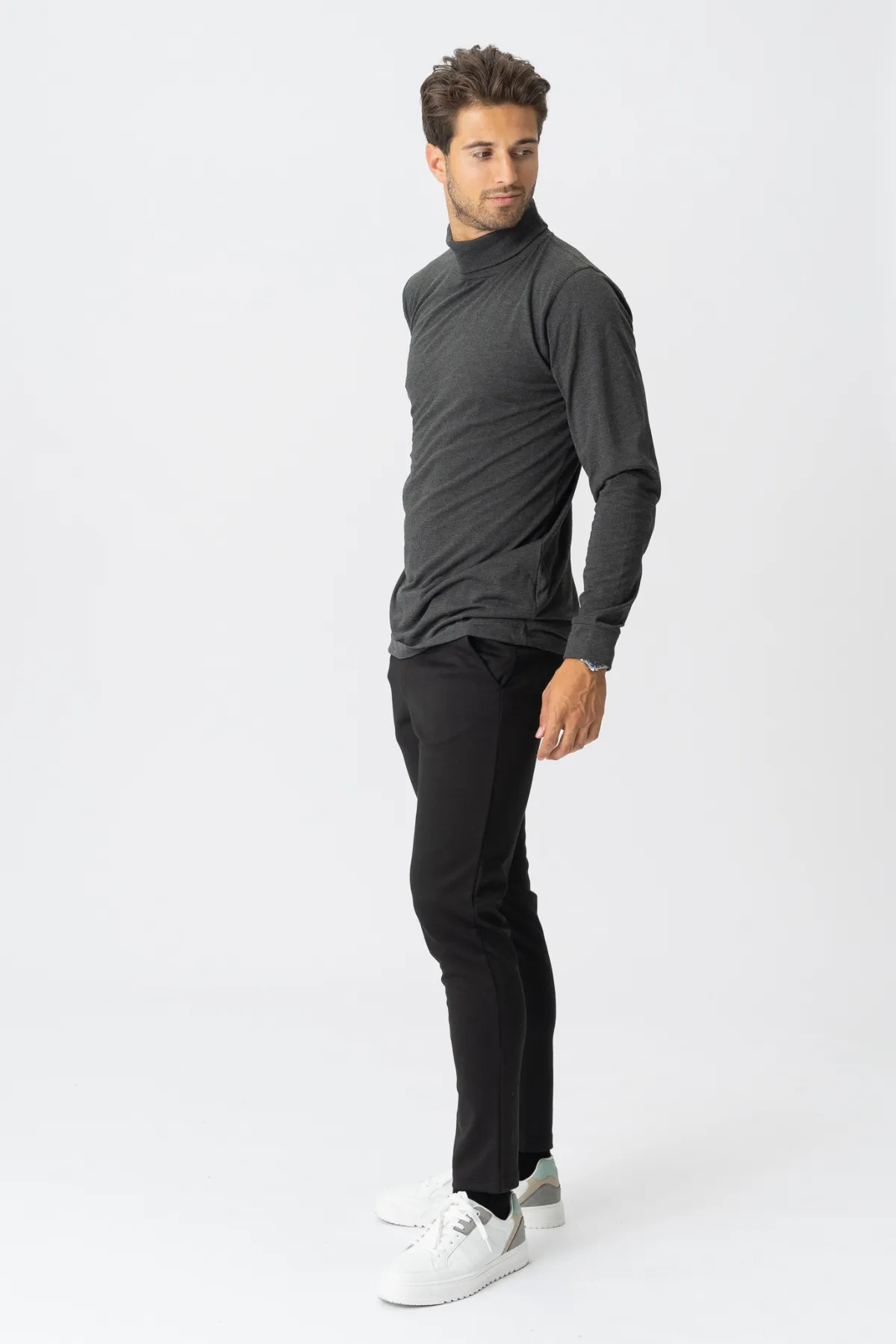 Rollneck jumper - Dark grey