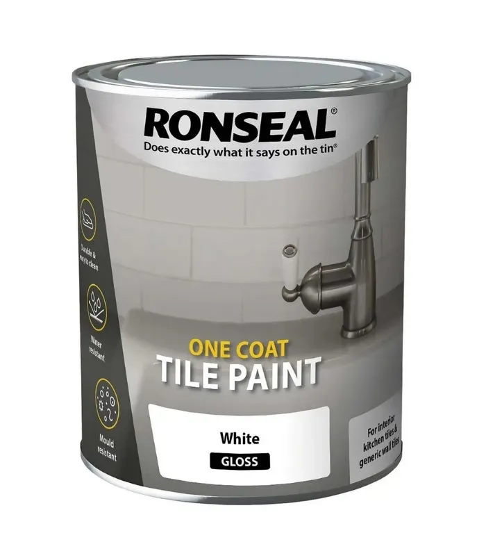 Ronseal One Coat Water Based Tile Paint - 750ml