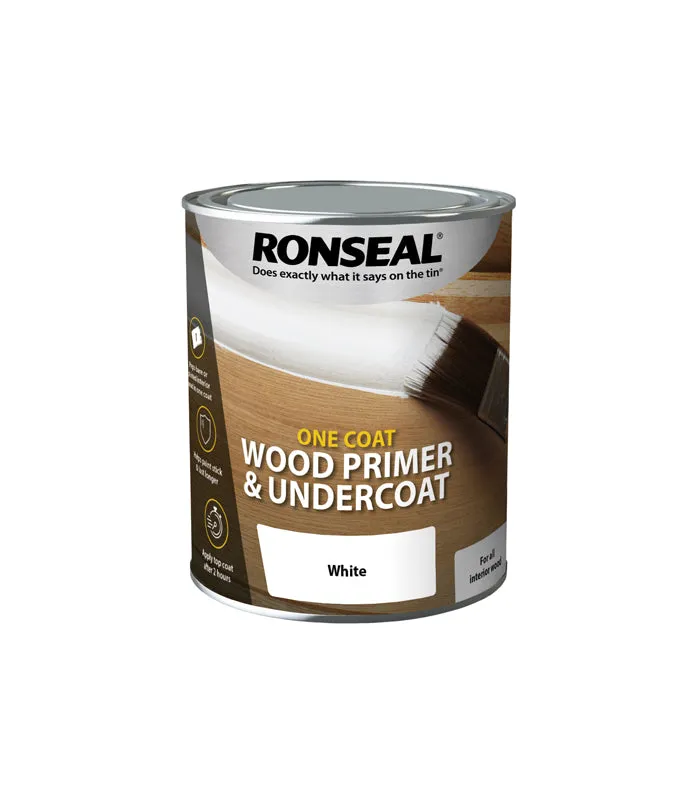 Ronseal One Coat Wood Primer and Undercoat - White