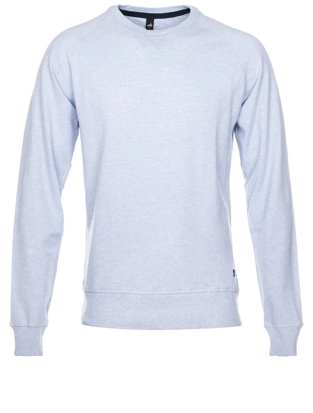 Rowe Piqué Sweater Light Blue Melange