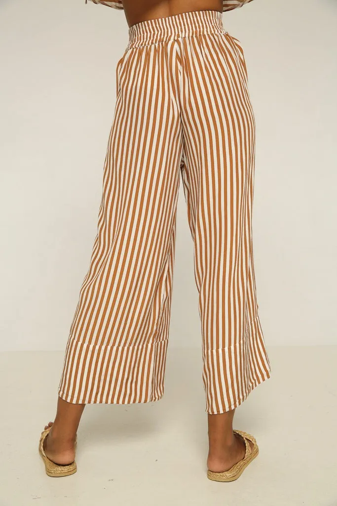 Rue Stiic Womens ANNI LACED PANT GOLD STRIPE