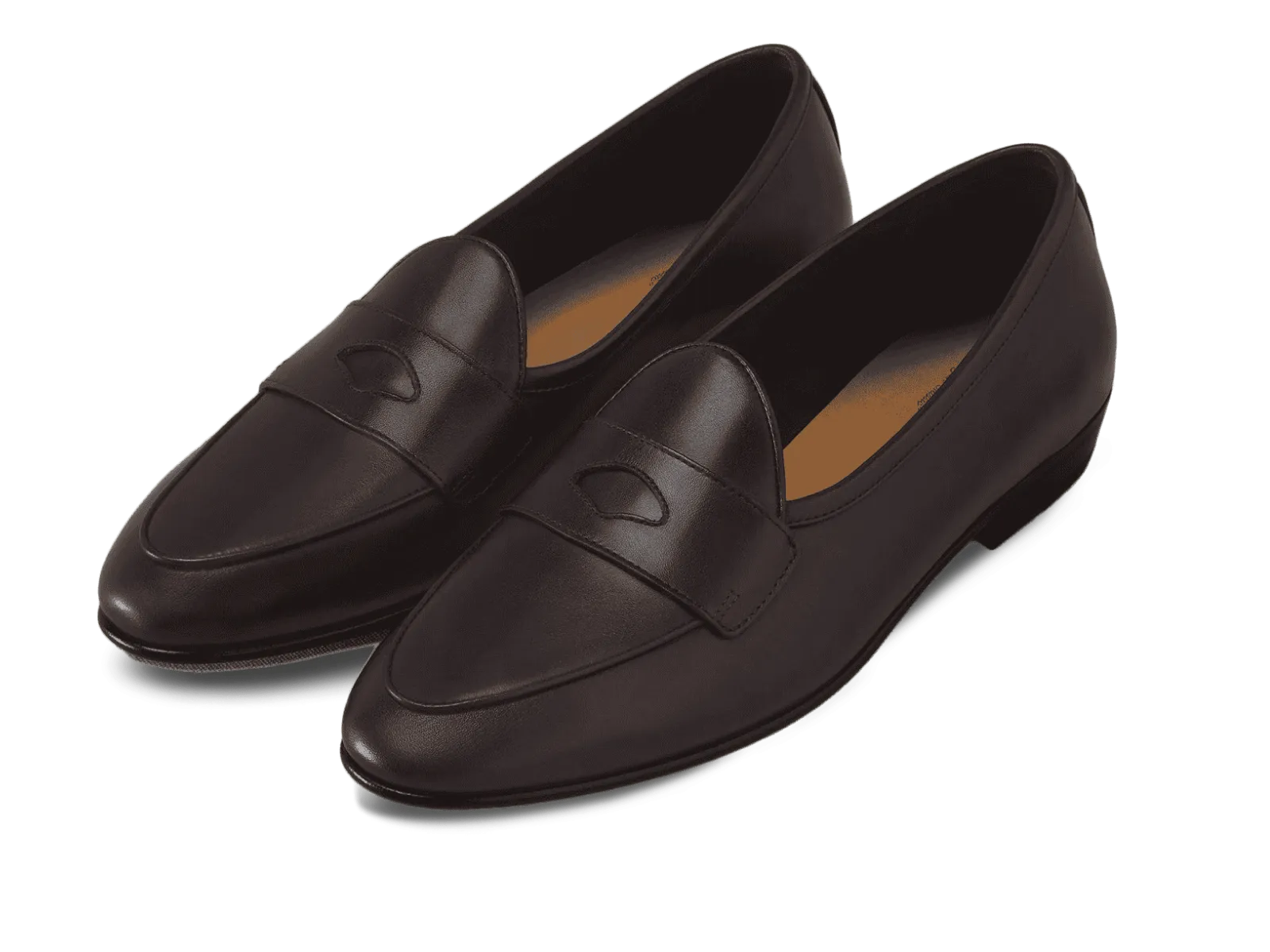 Sagan Classic Ginkgo Loafers in Dark Brown Drape Calf with Rubber Sole