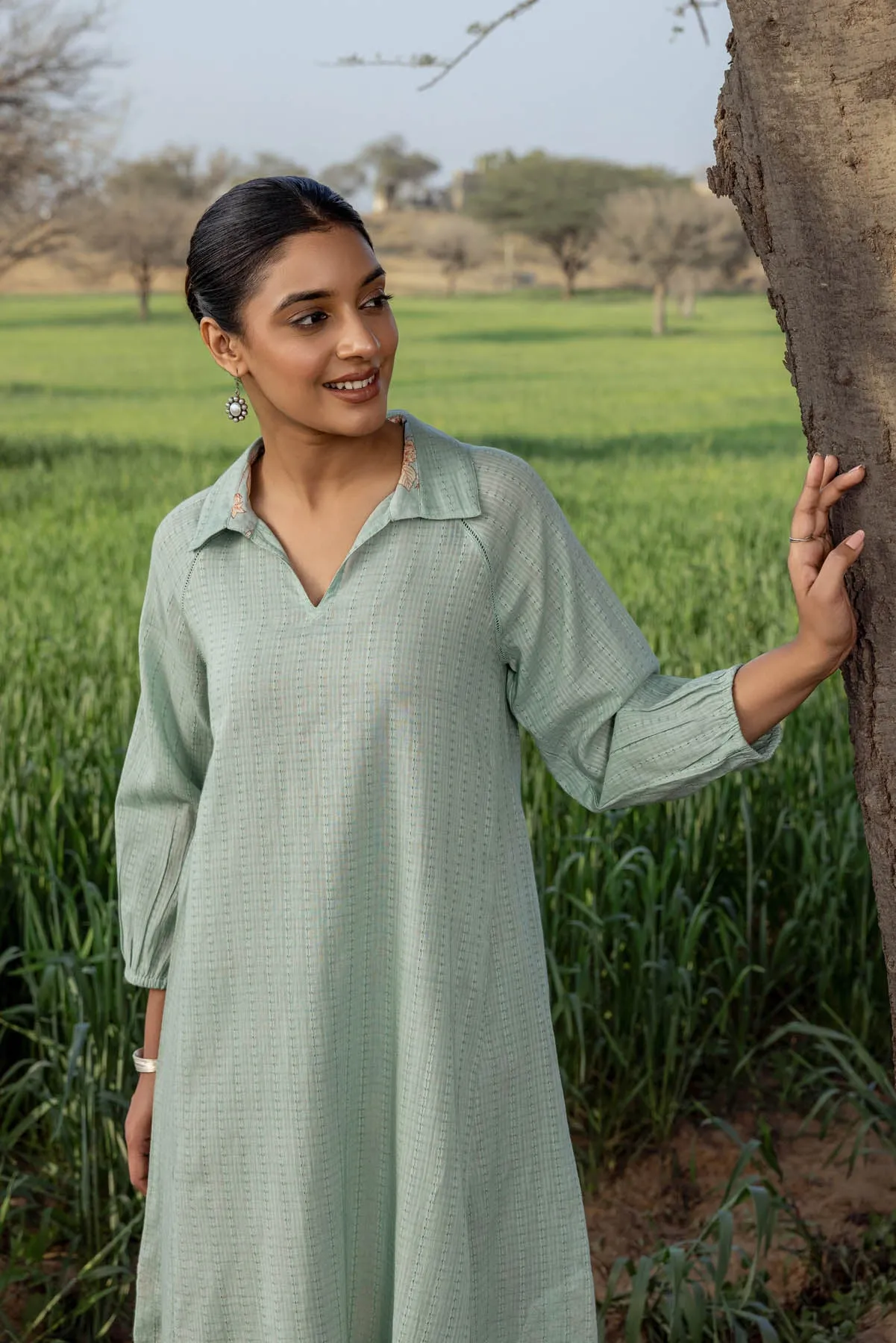 Sage Green Dobby Kurta