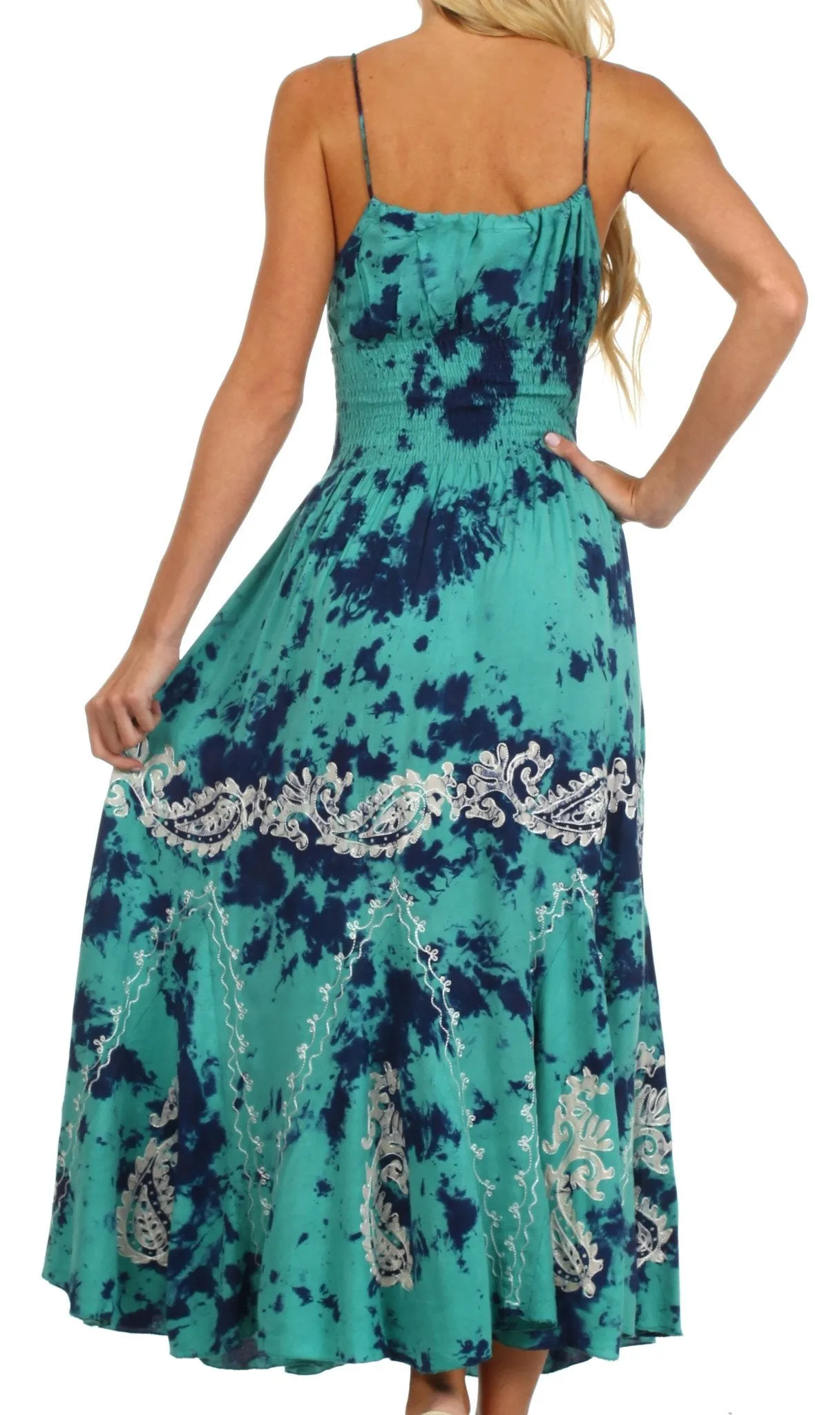 Sakkas Ariel Embroidered Batik Dress