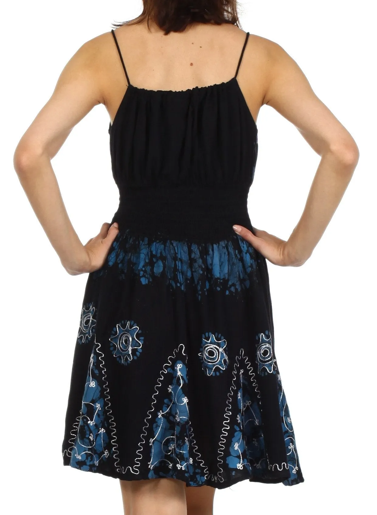 Sakkas Aurora Batik Short Dress