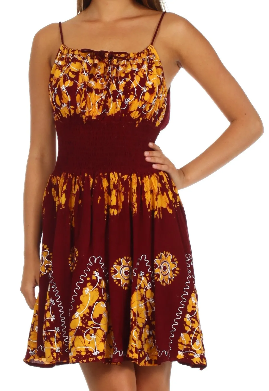 Sakkas Aurora Batik Short Dress