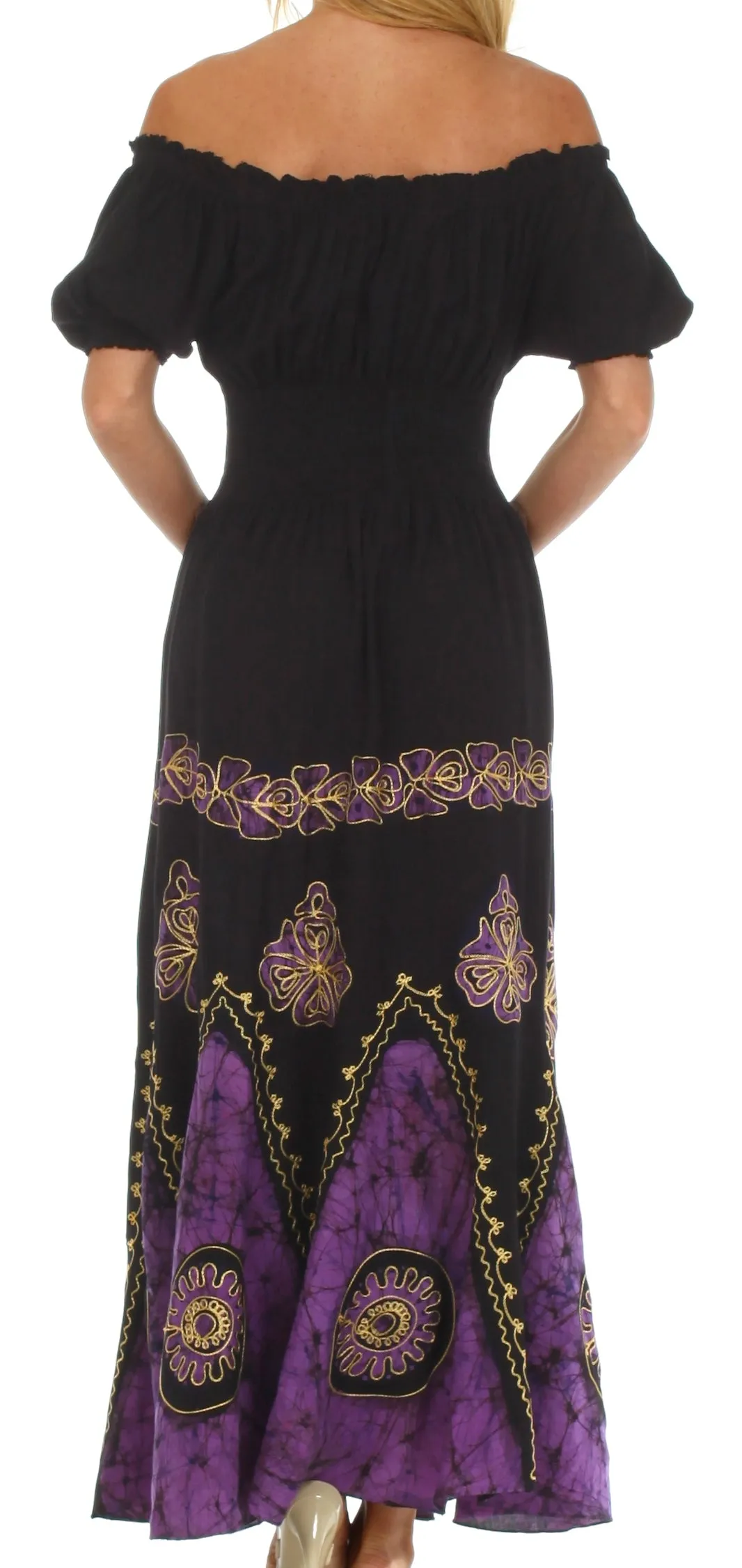 Sakkas Batik Sunshine Peasant Dress