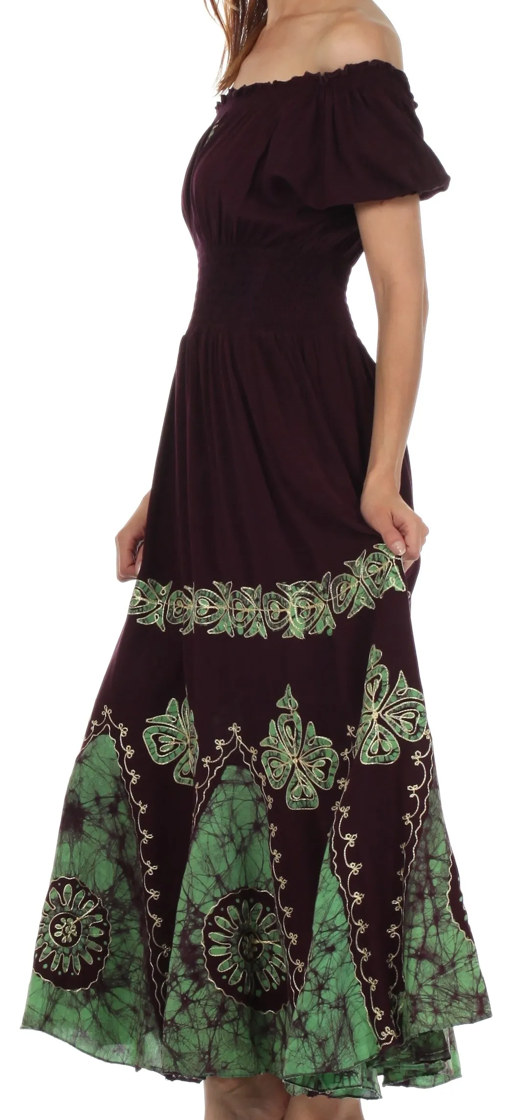 Sakkas Batik Sunshine Peasant Dress