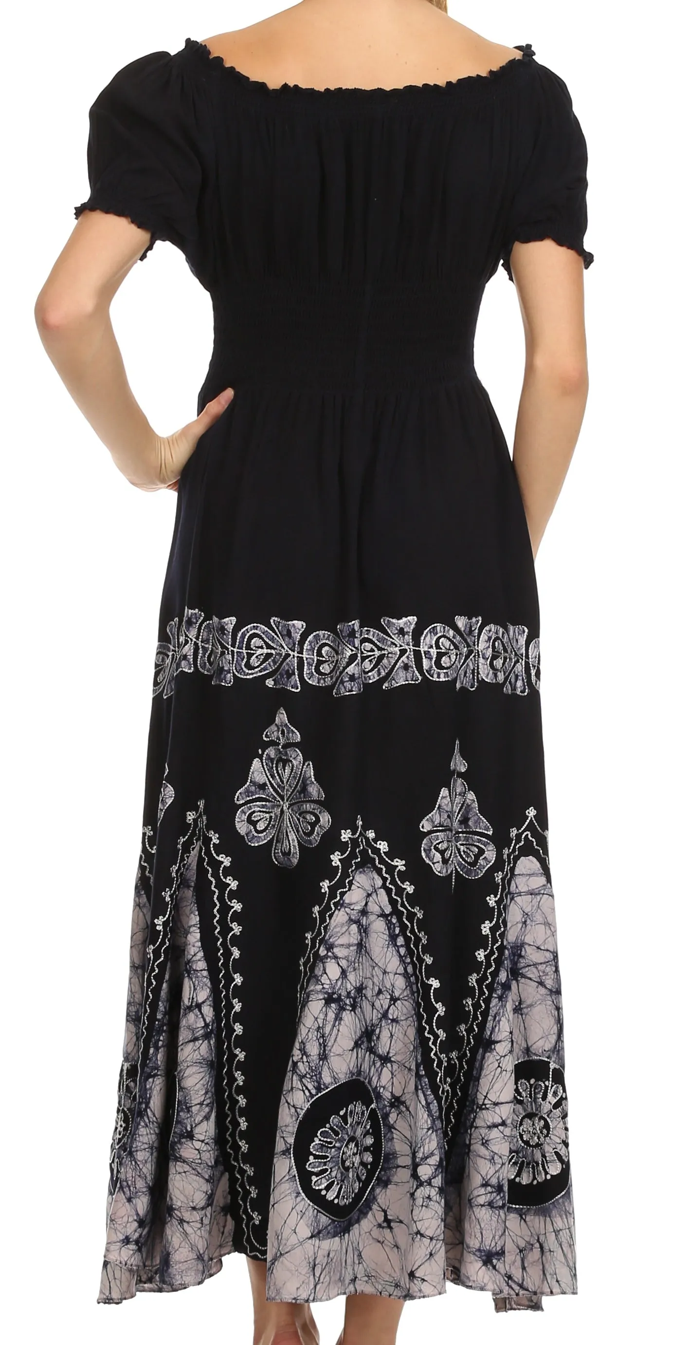 Sakkas Batik Sunshine Peasant Dress