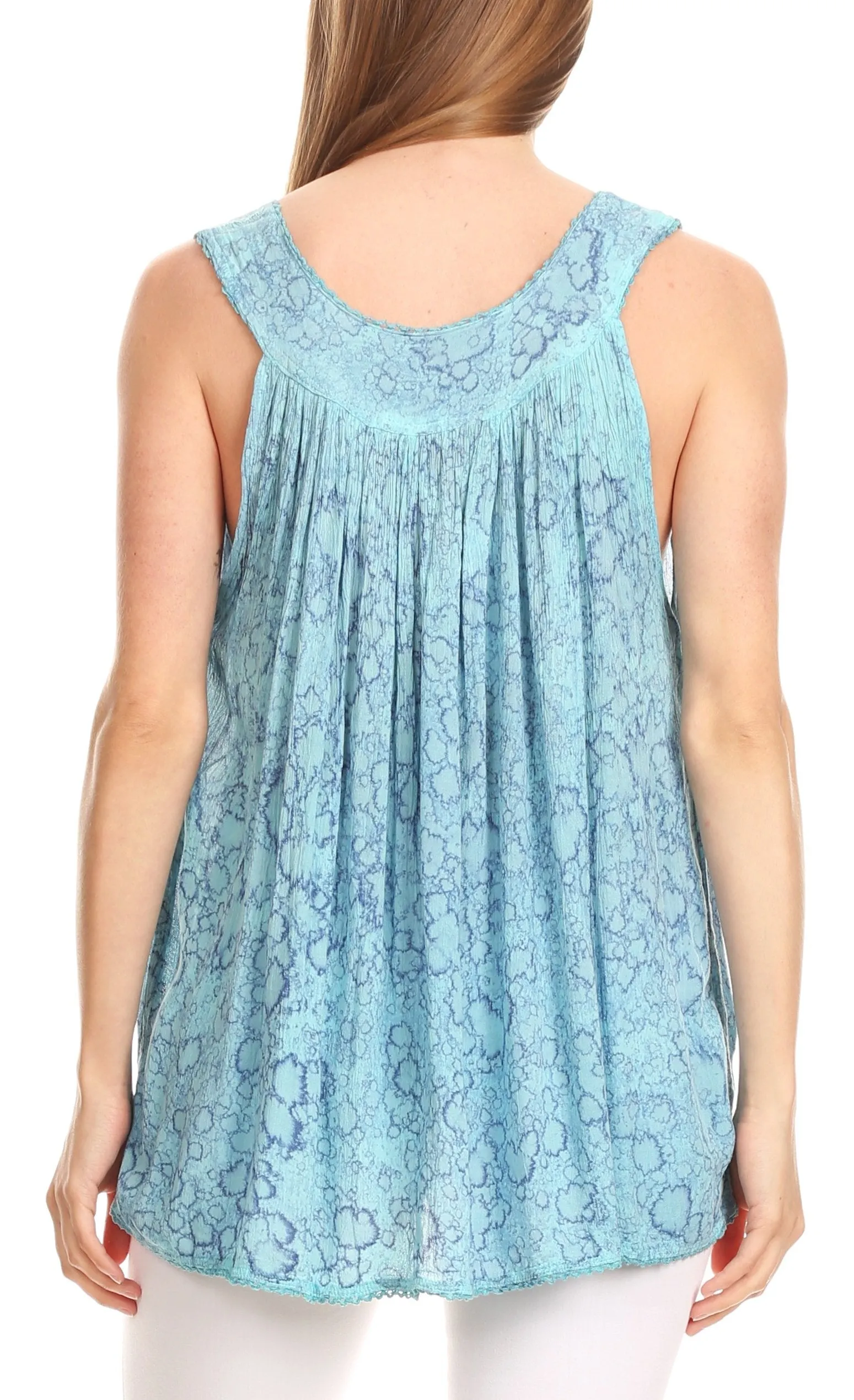 Sakkas Bohemian Summer Sleeveless Blouse