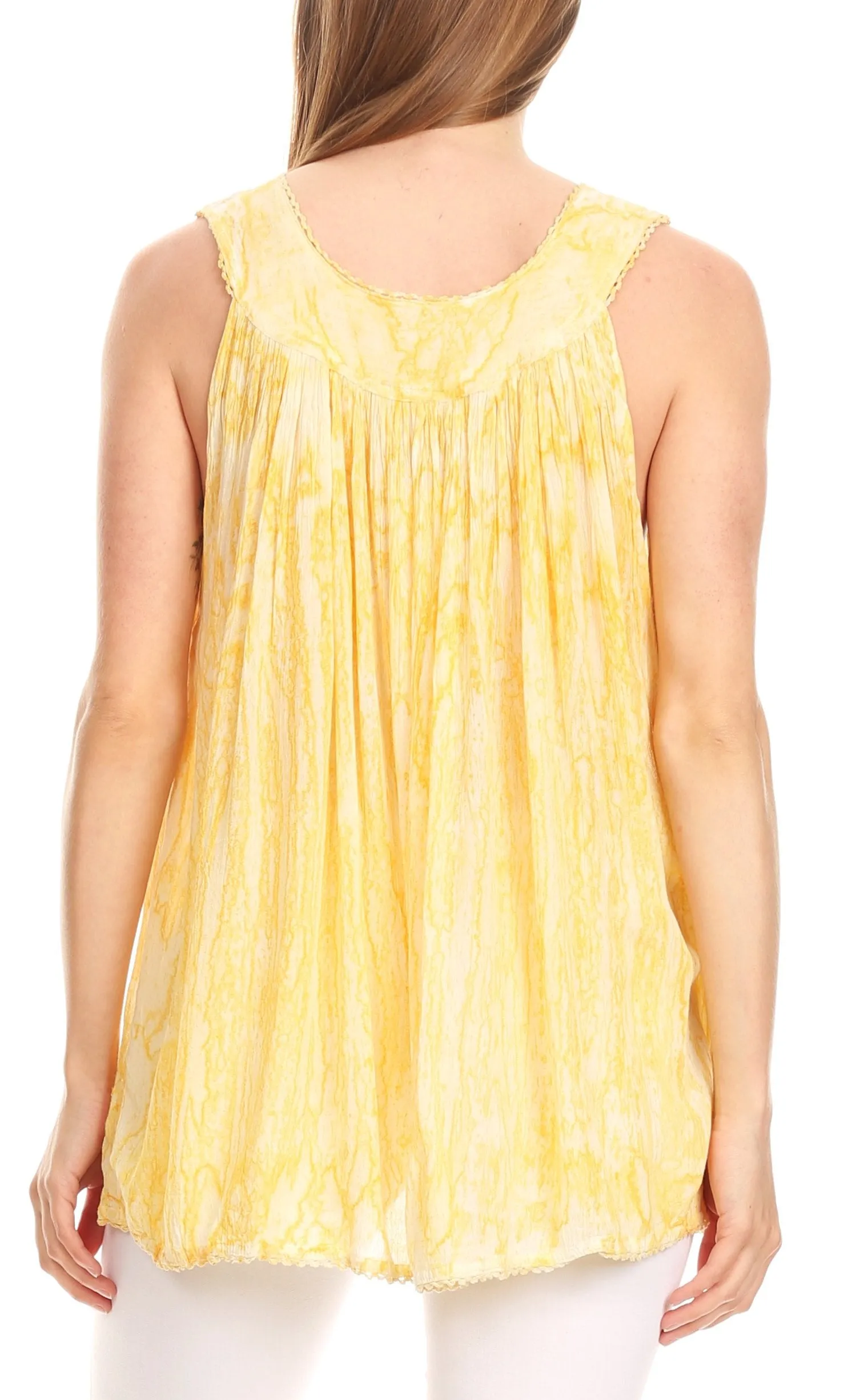 Sakkas Boho Love Sleeveless Blouse