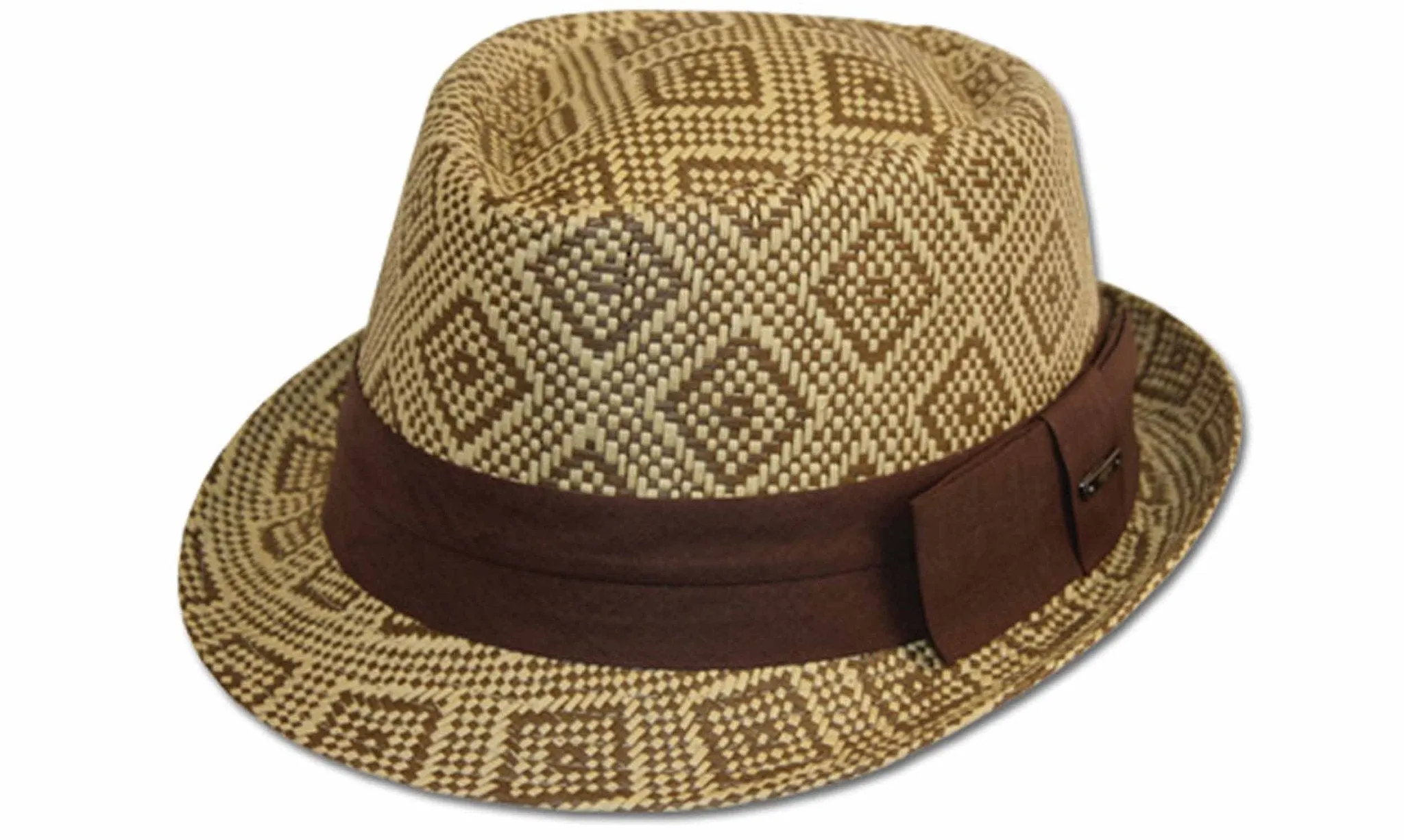 Sakkas Diamond Two Tone Straw Fedora