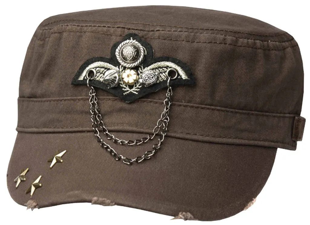 Sakkas Distressed Military Cadet Cap