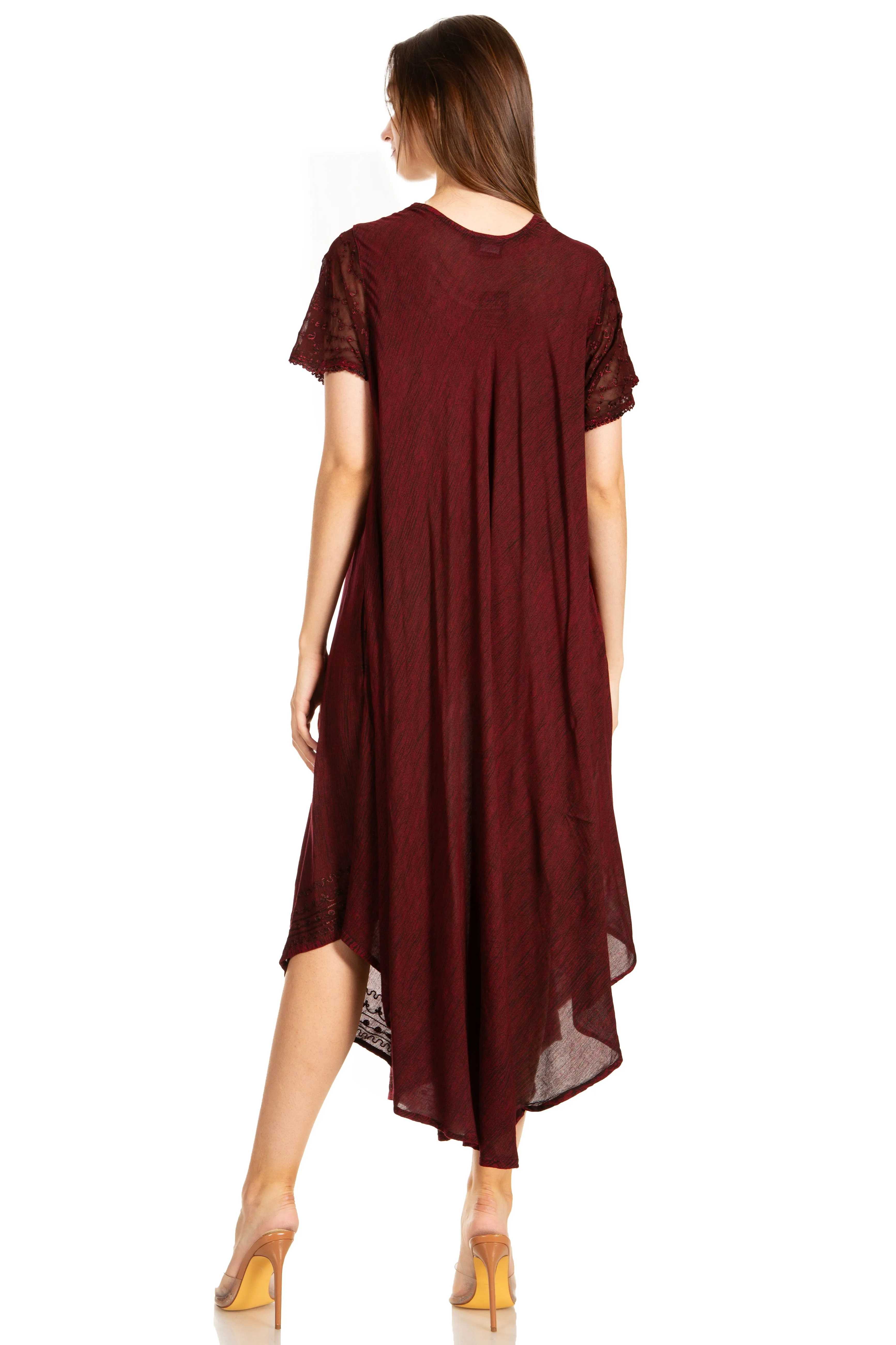 Sakkas Everyday Essentials Cap Sleeve Caftan Dress / Cover Up