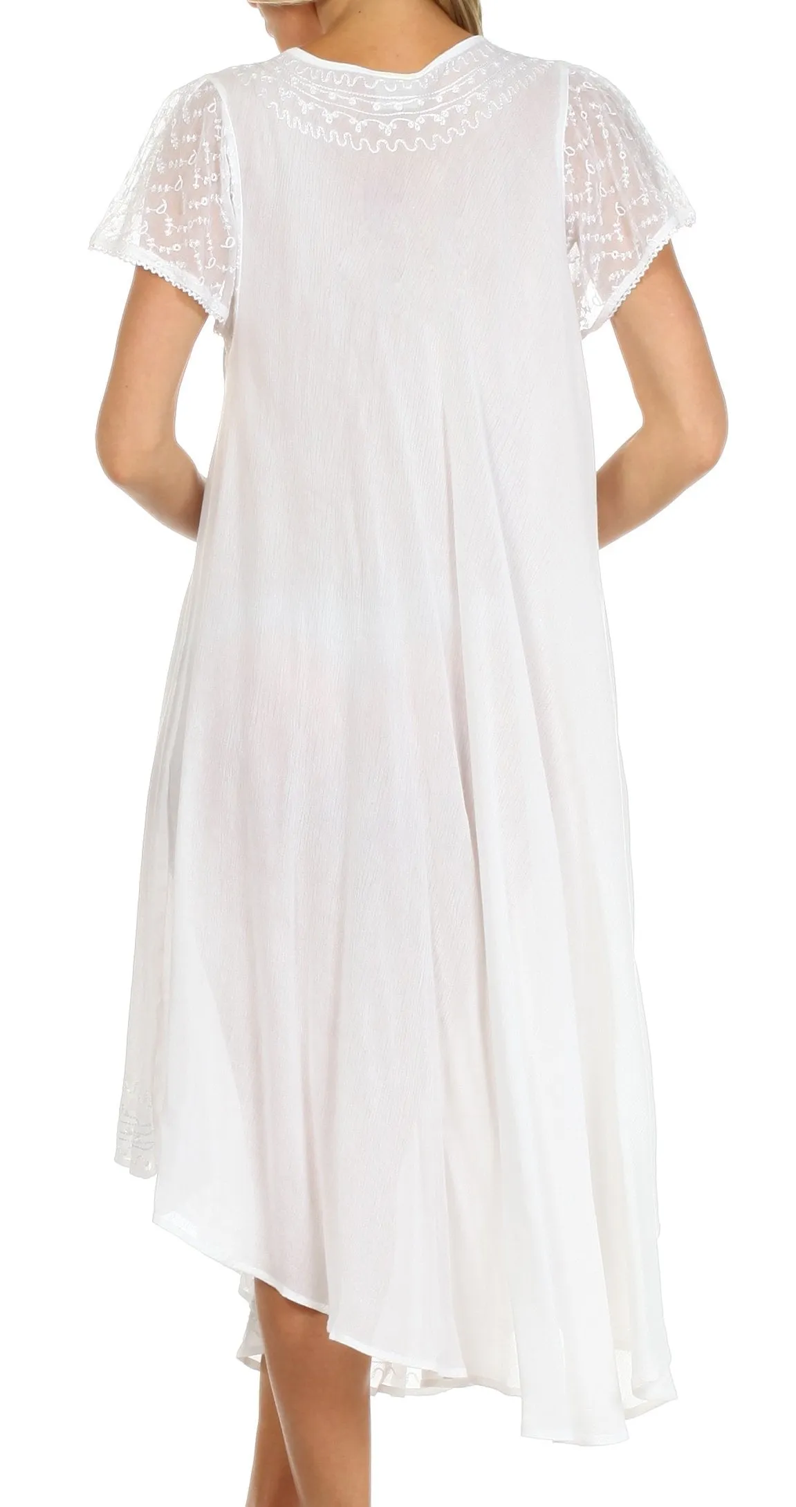 Sakkas Everyday Essentials Cap Sleeve Caftan Dress / Cover Up