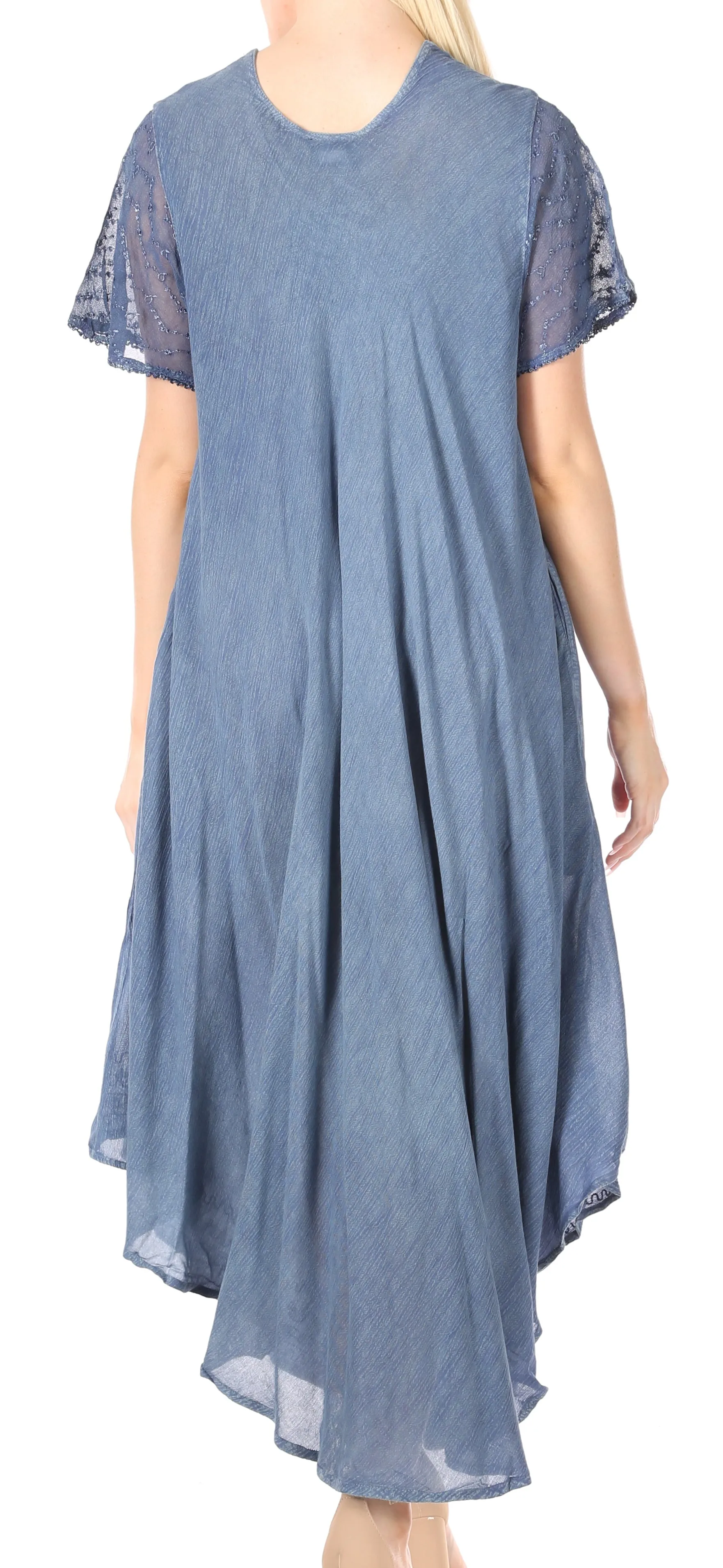 Sakkas Everyday Essentials Cap Sleeve Caftan Dress / Cover Up