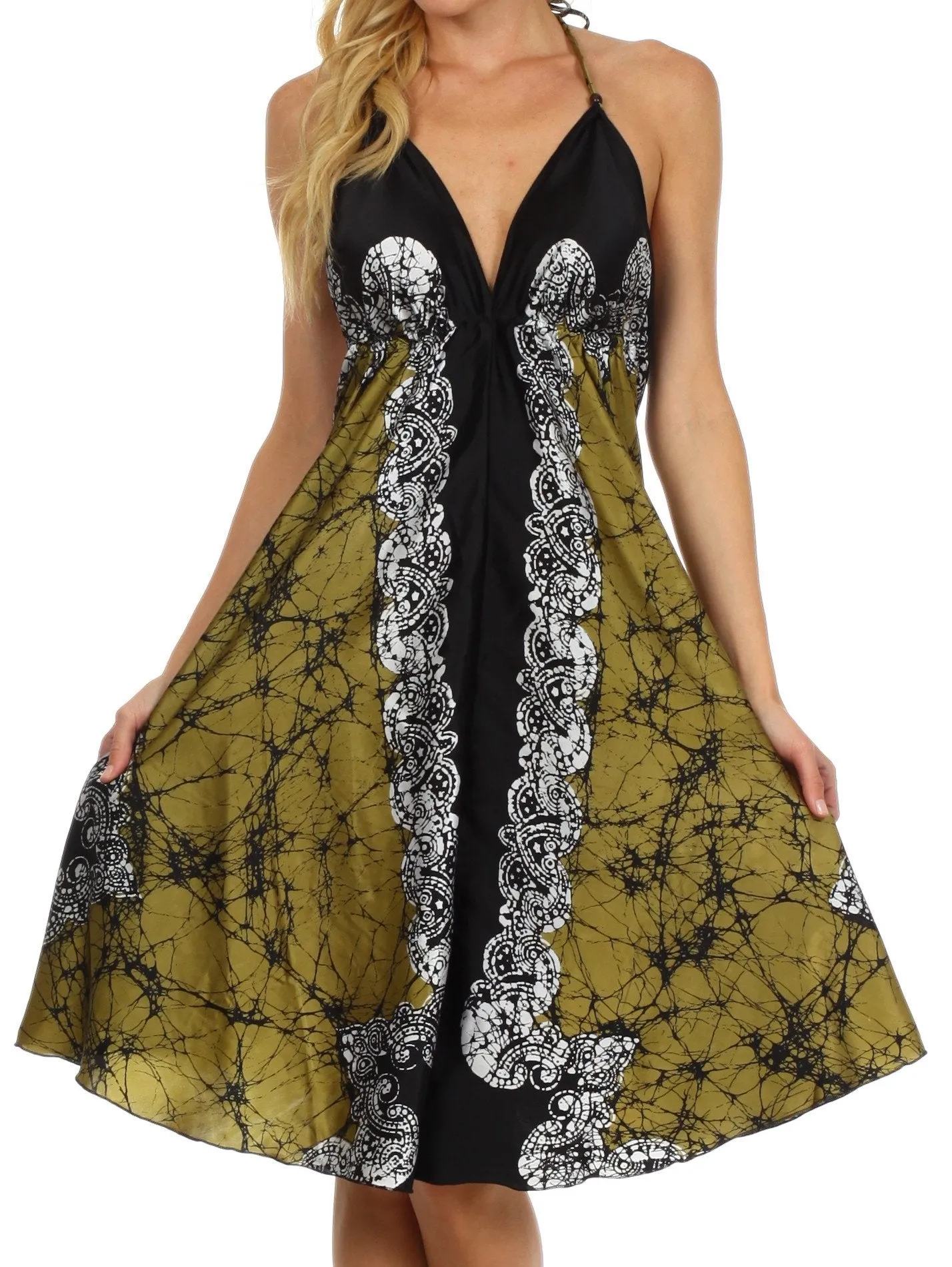 Sakkas Isis Silky Halter Dress