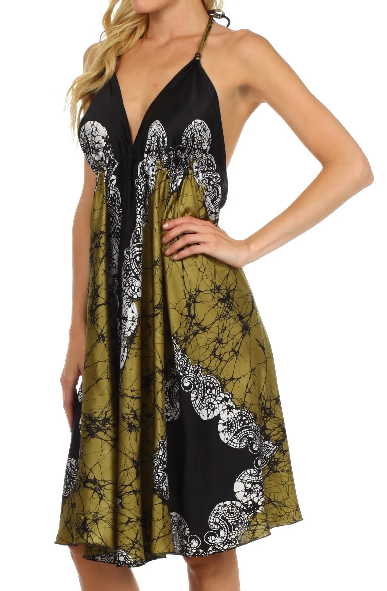 Sakkas Isis Silky Halter Dress