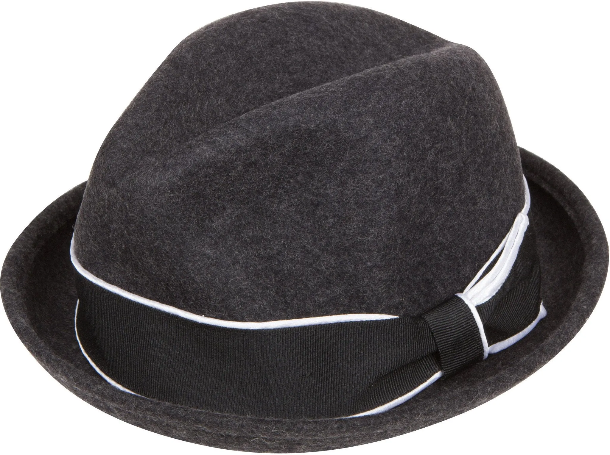 Sakkas Kelley Grosgrain Ribbon Wool Homburg Fedora