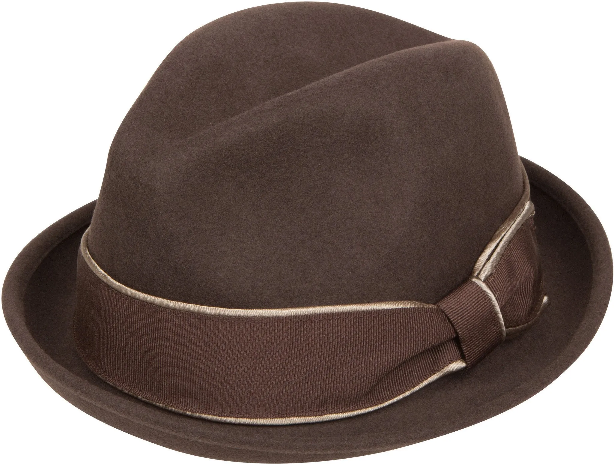 Sakkas Kelley Grosgrain Ribbon Wool Homburg Fedora