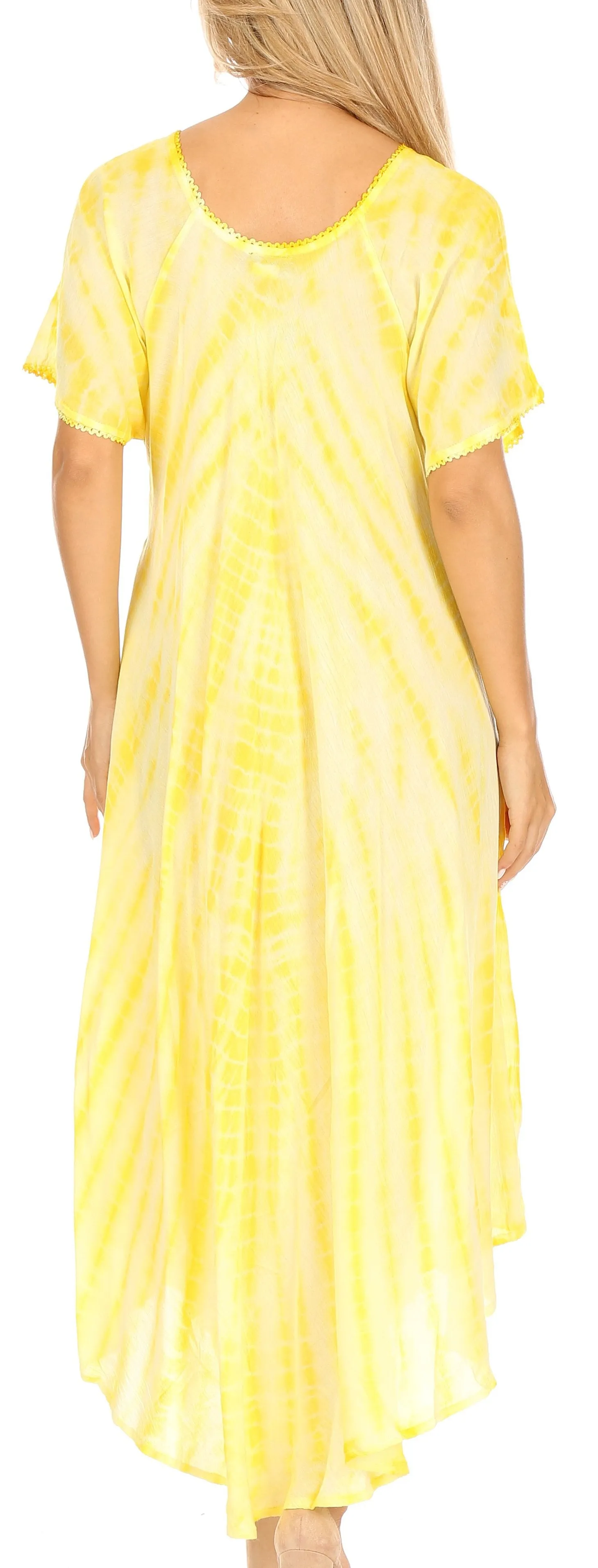 Sakkas Melika Tie Dye Caftan Dress