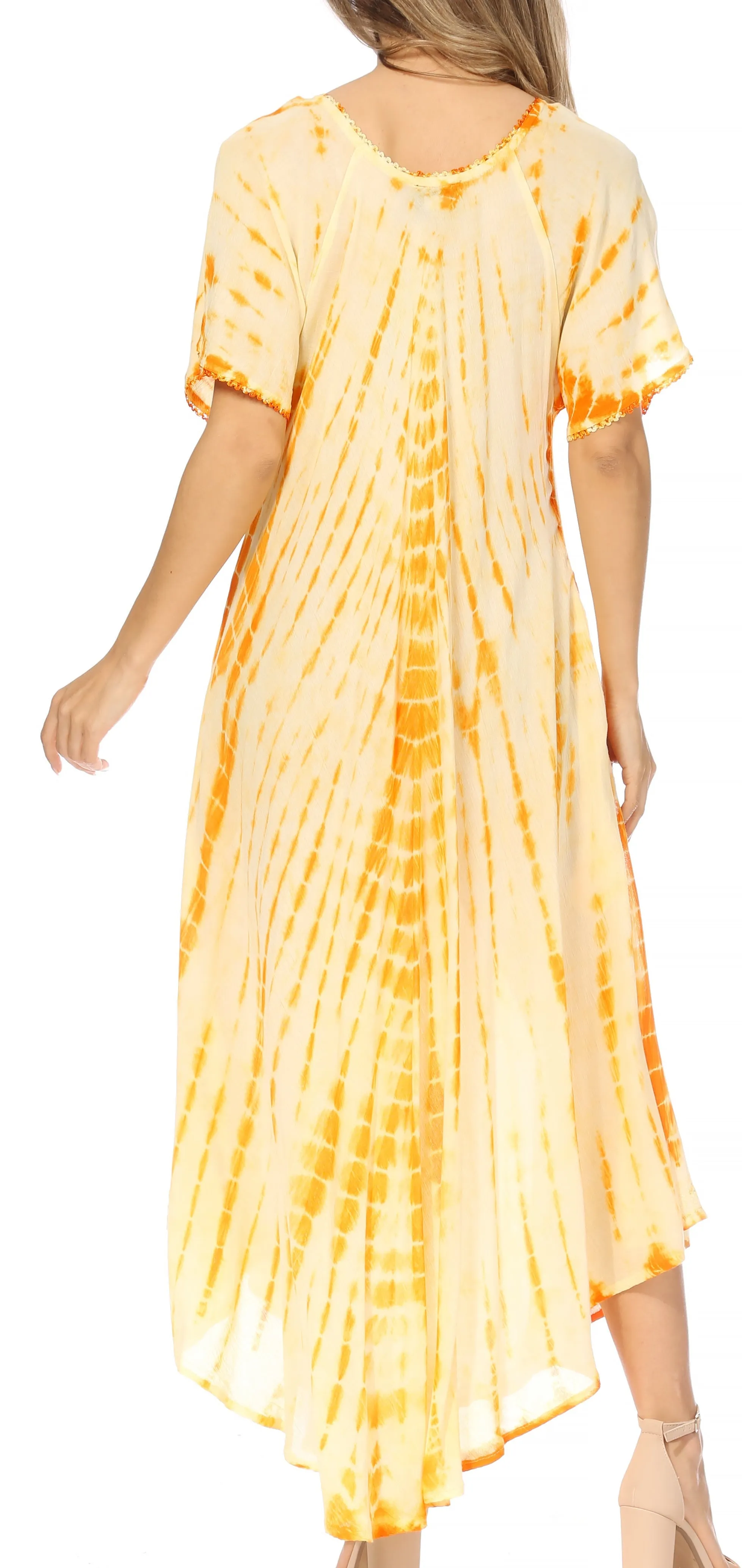 Sakkas Melika Tie Dye Caftan Dress