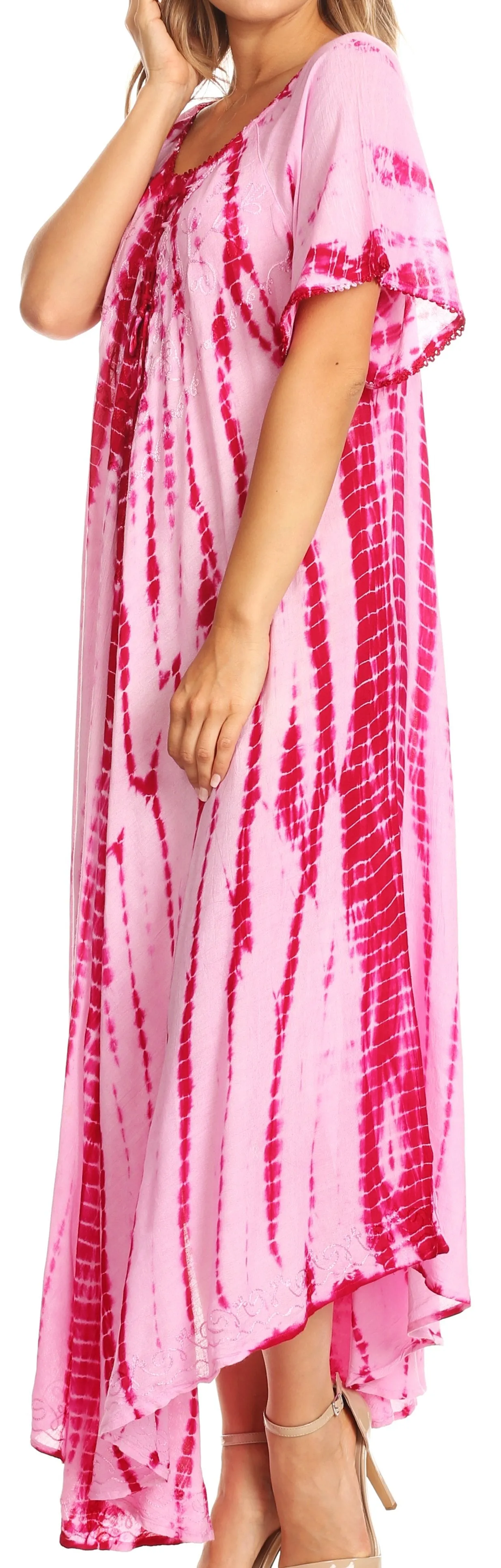 Sakkas Melika Tie Dye Caftan Dress