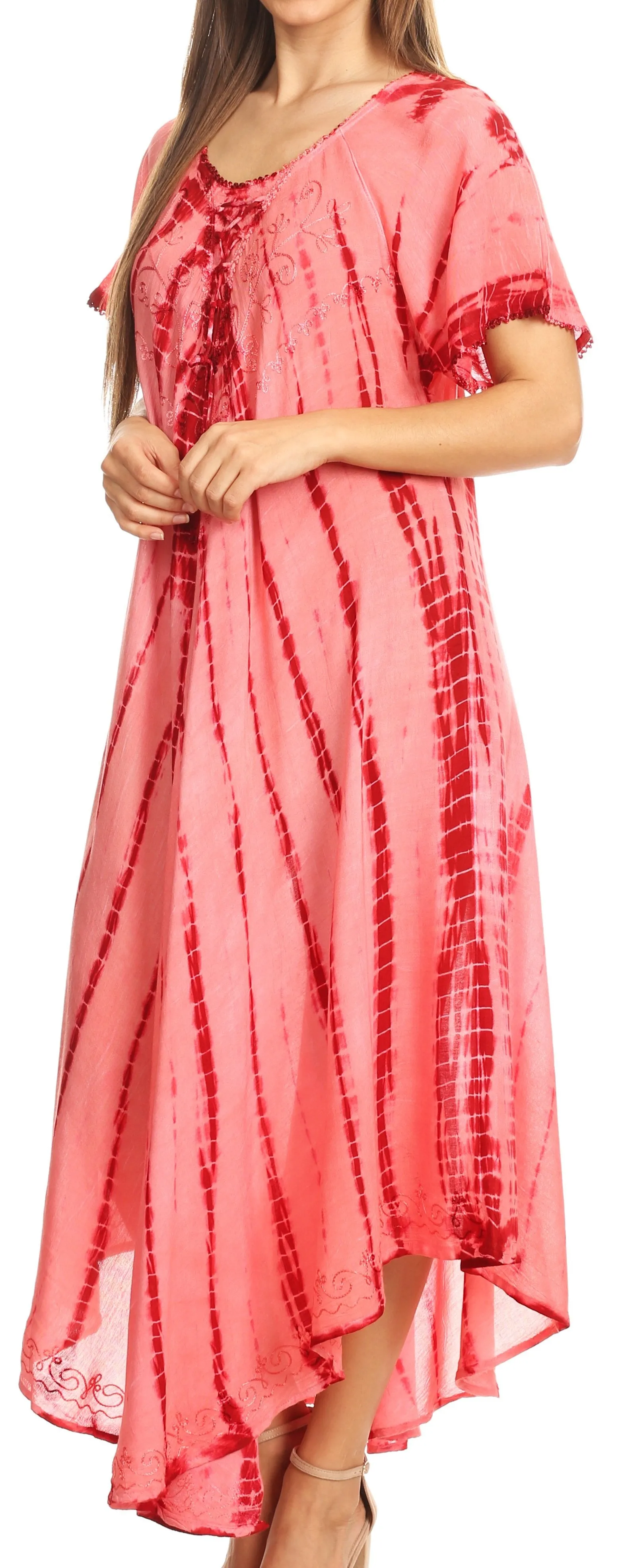 Sakkas Melika Tie Dye Caftan Dress