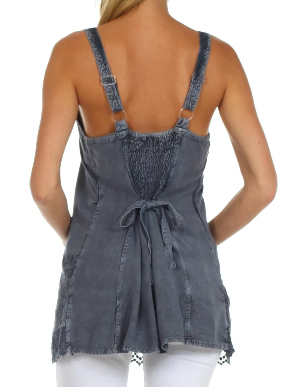 Sakkas Padma Stonewashed Rayon Tank Top