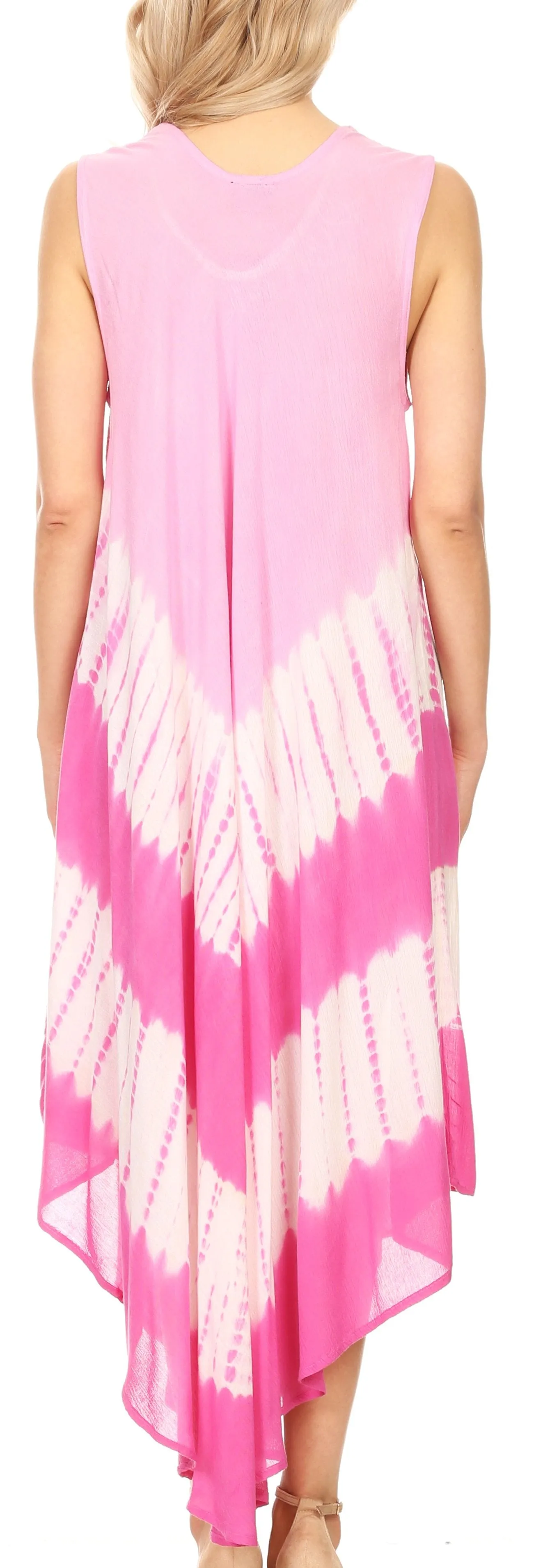 Sakkas Peacock Feather Caftan Dress / Cover Up