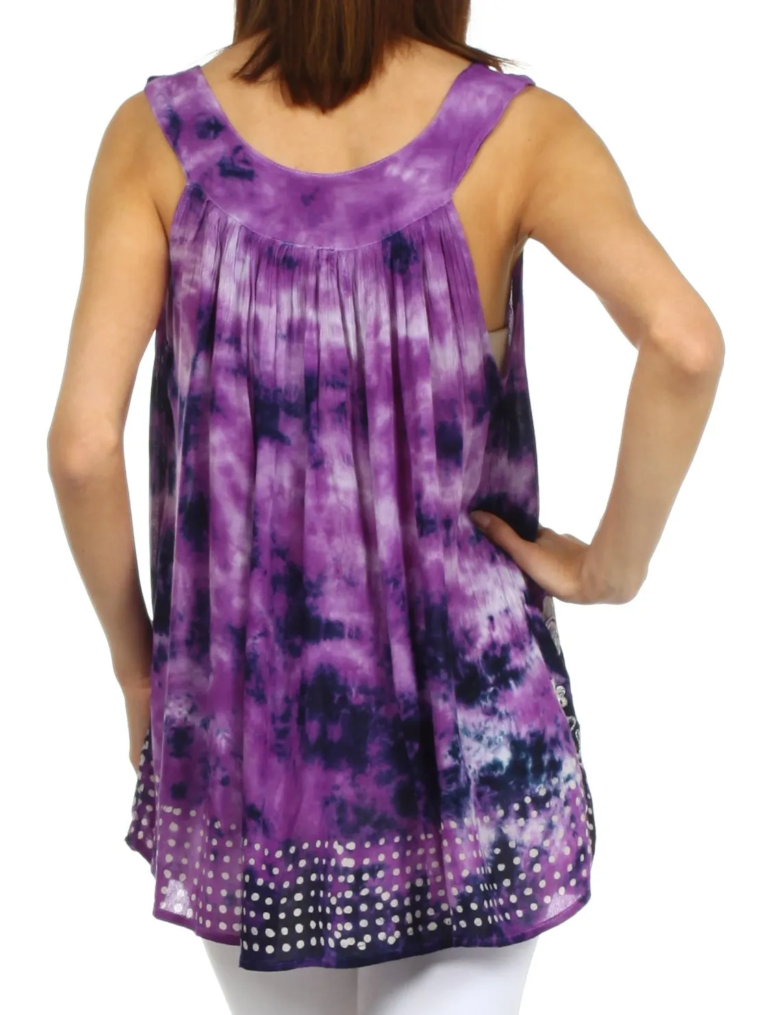 Sakkas Spring Meadow Batik Sleeveless Blouse