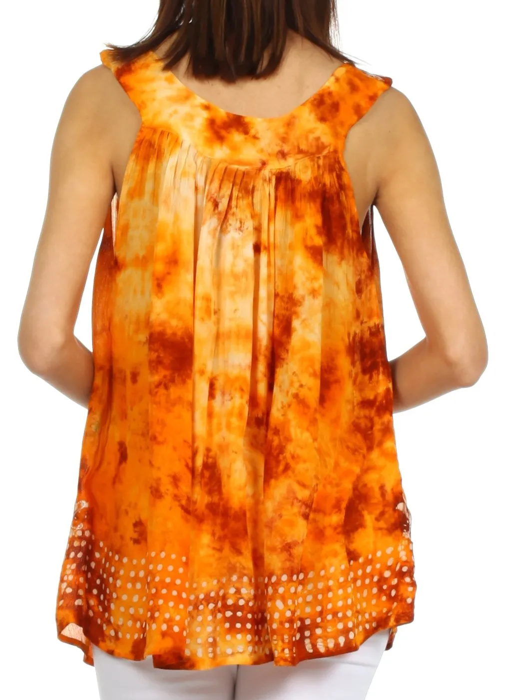 Sakkas Spring Meadow Batik Sleeveless Blouse