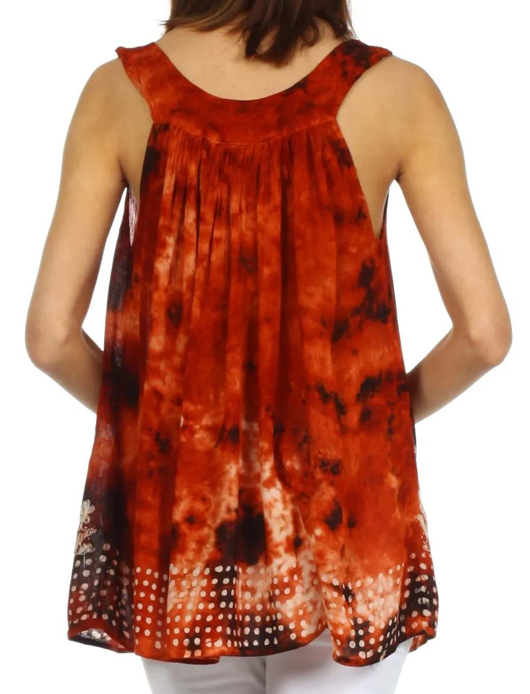 Sakkas Spring Meadow Batik Sleeveless Blouse