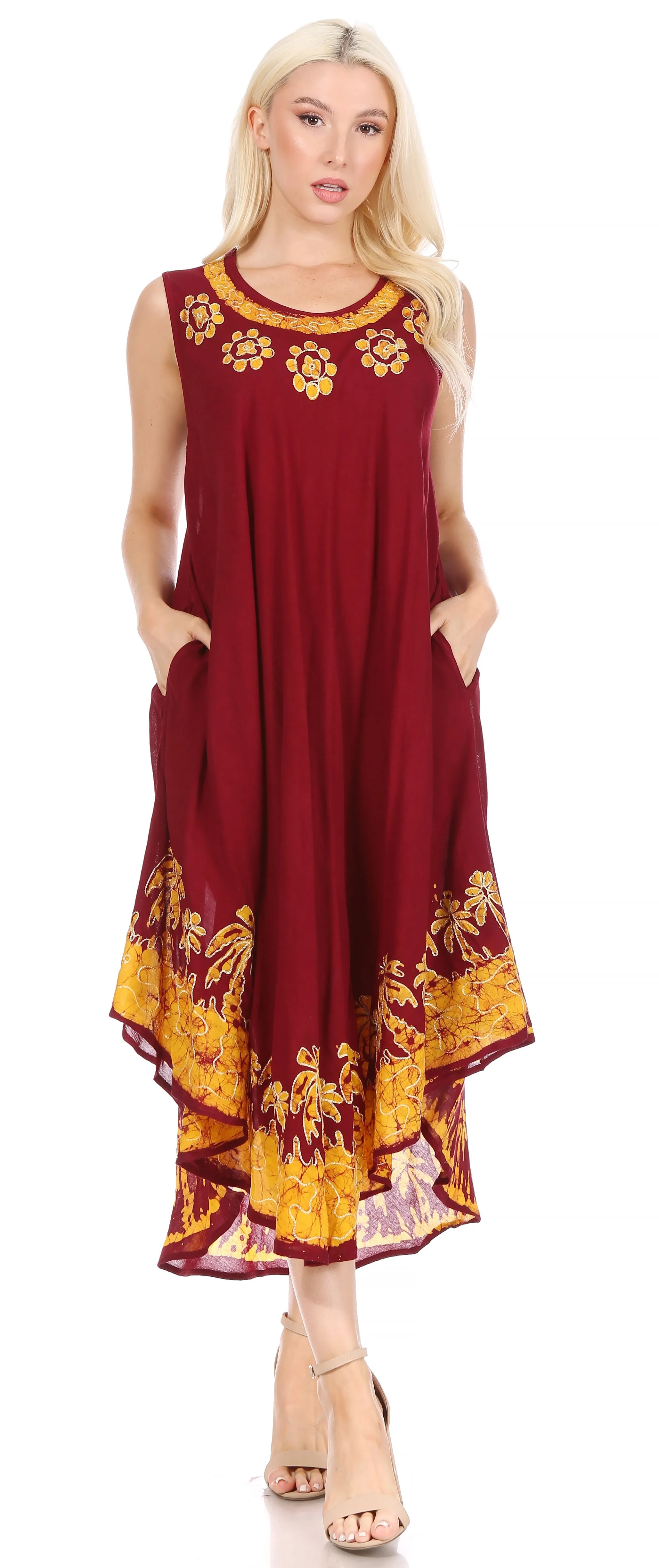 Sakkas Sundari Caftan Tank Dress / Cover Up