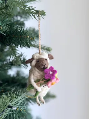 Santa's Little Helper Sheep Ornament