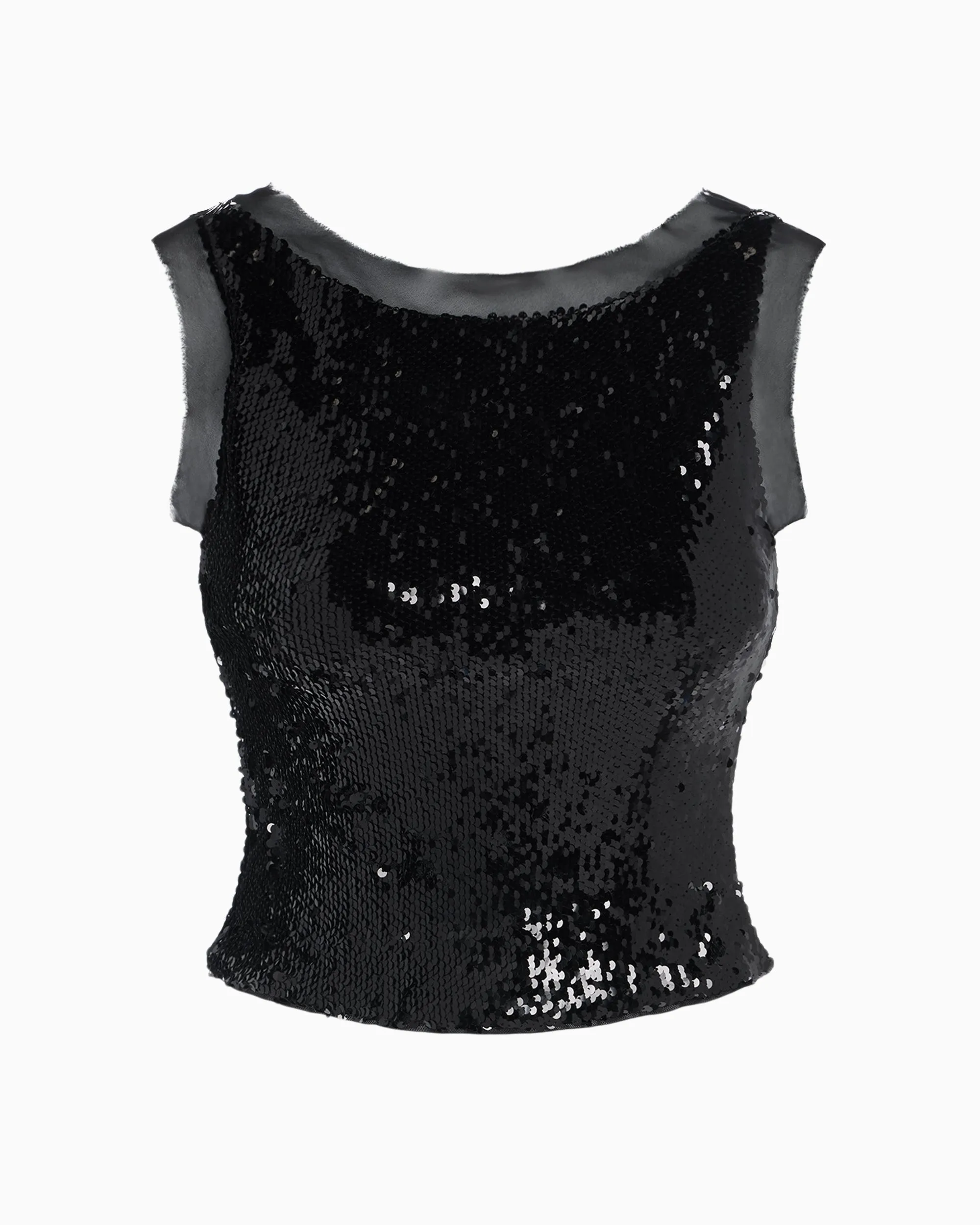 Sequin Tank | Black