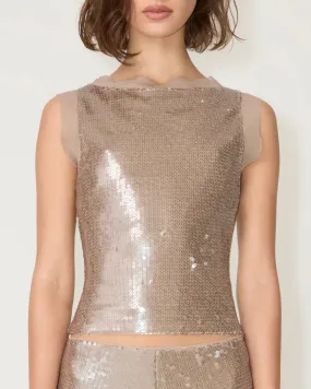 Sequin Tank | Champagne