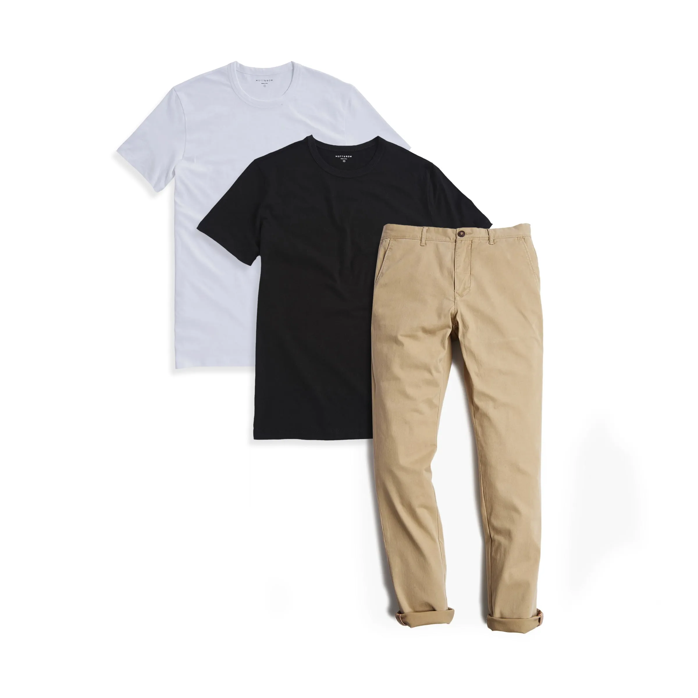 Set 04: 1 pair of Chinos   2 Driggs Tees