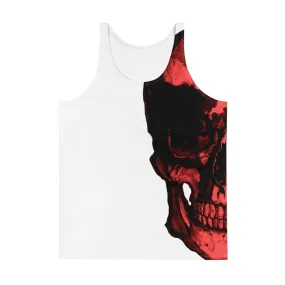 Skull Half Unisex Tank Top By Robert Bowen