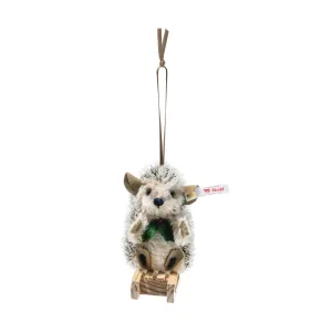 Sledding Hedgehog Christmas Ornament