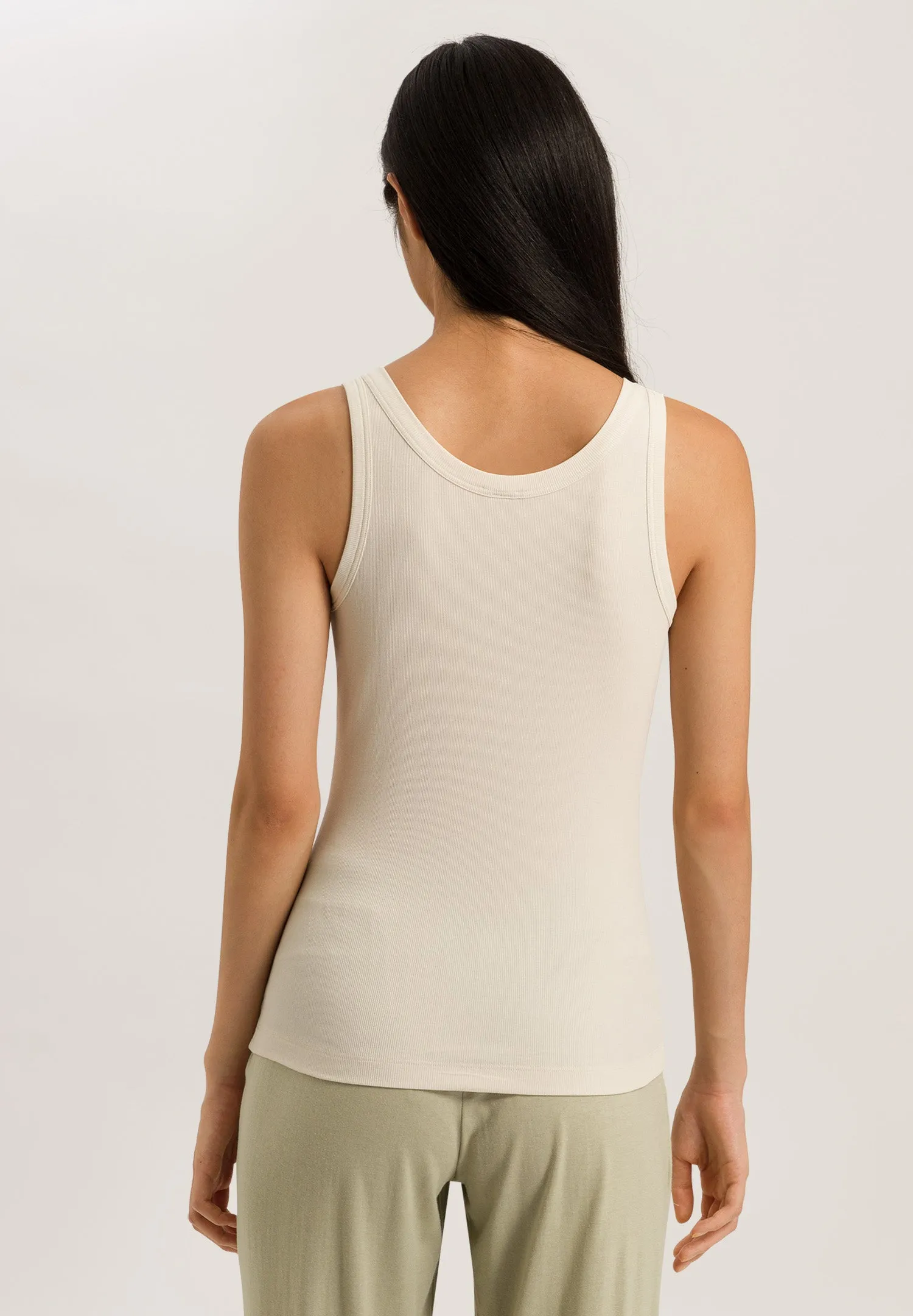 Sleep And Lounge Ribbed Cotton Tank Top | Warm Sand 77751-1200