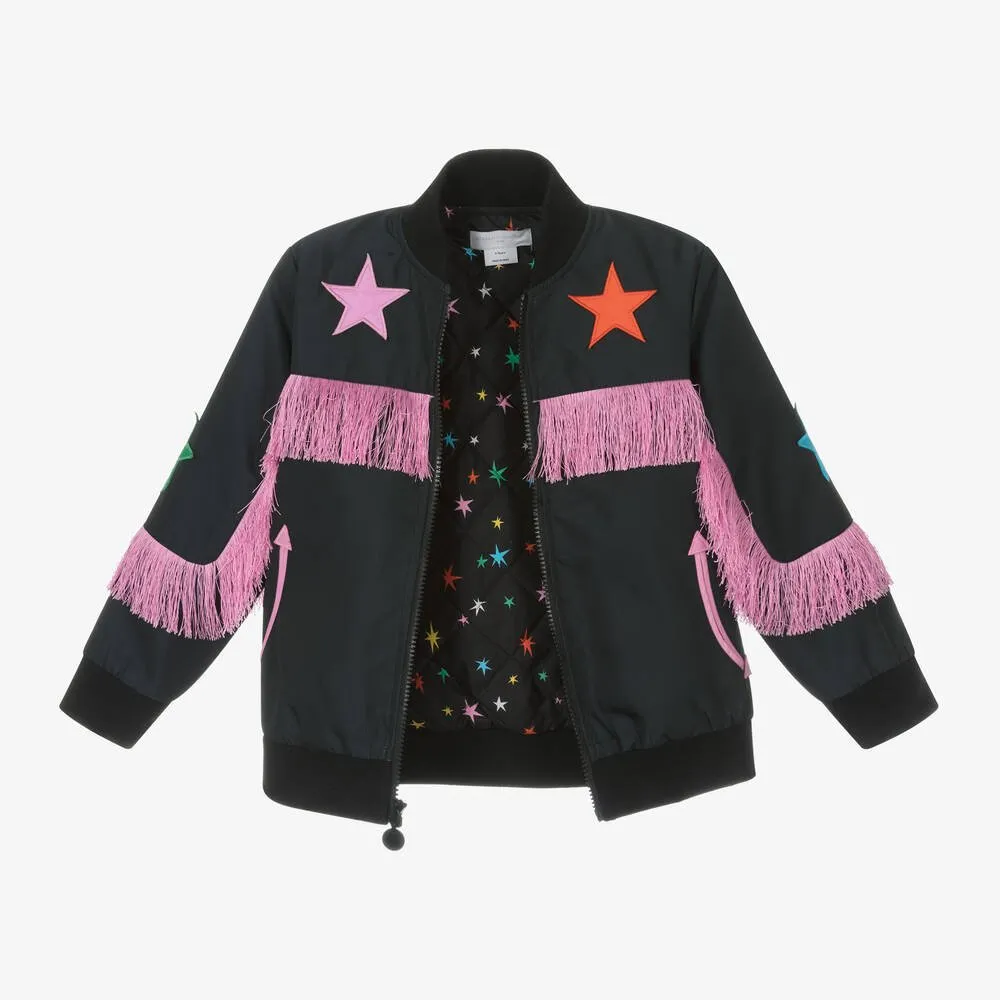 Star Fringed Bomber Jacket