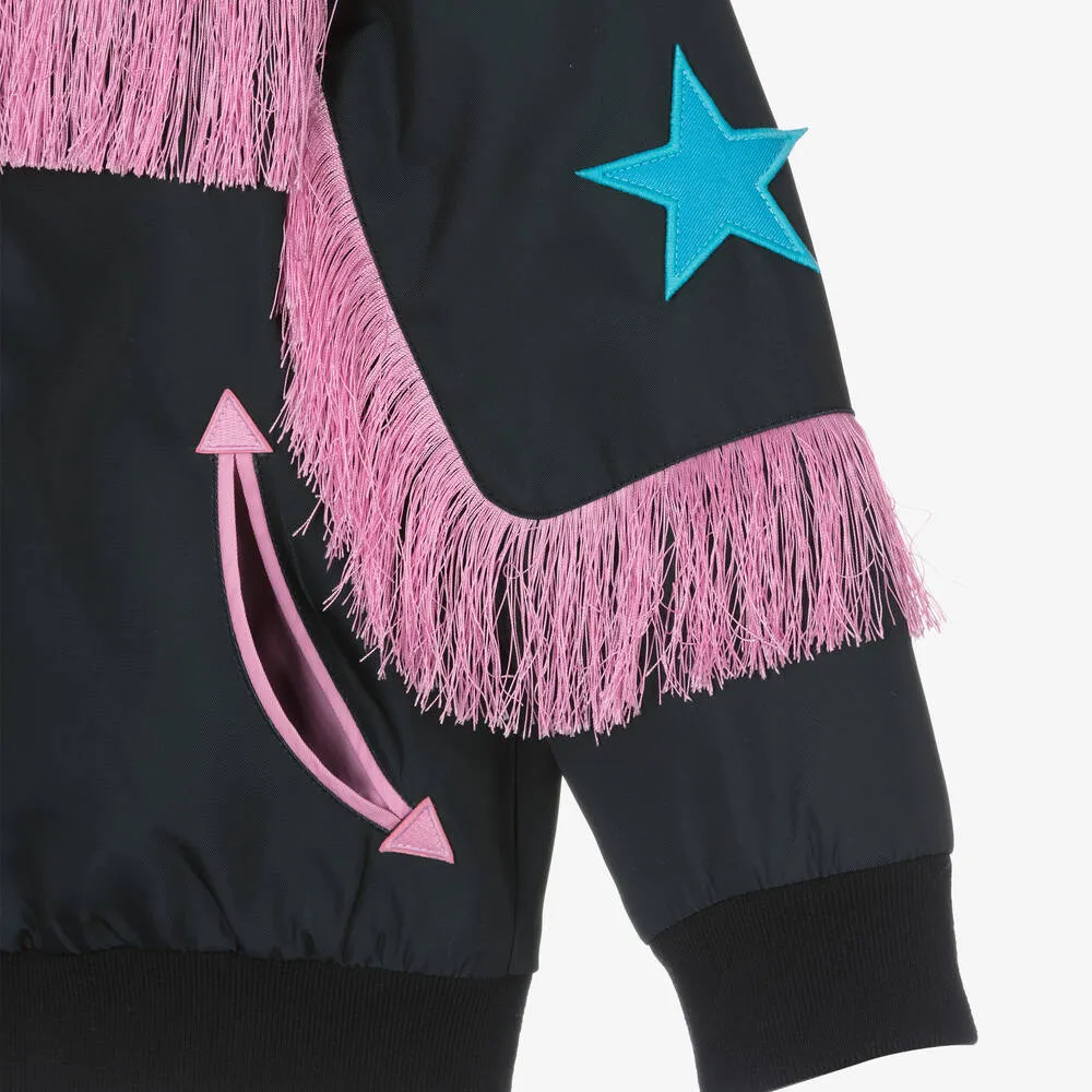 Star Fringed Bomber Jacket