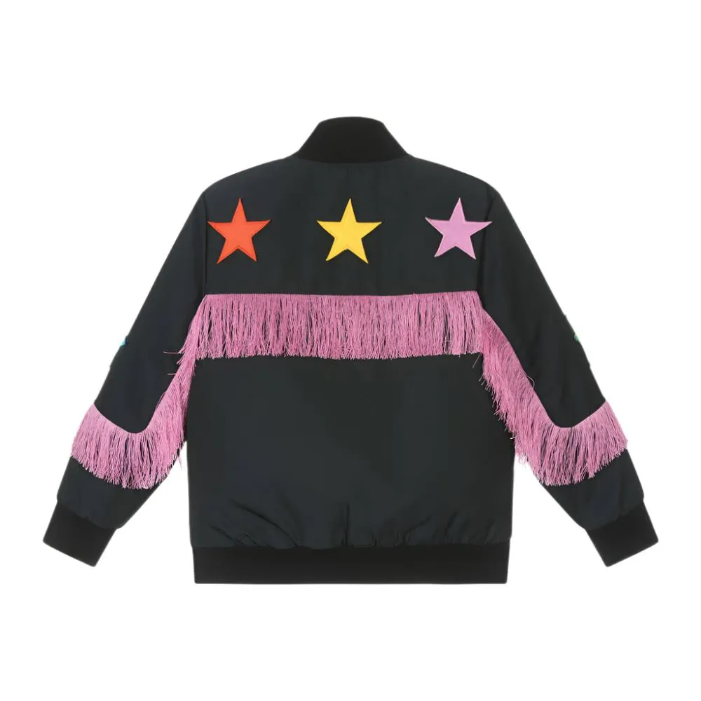 Star Fringed Bomber Jacket